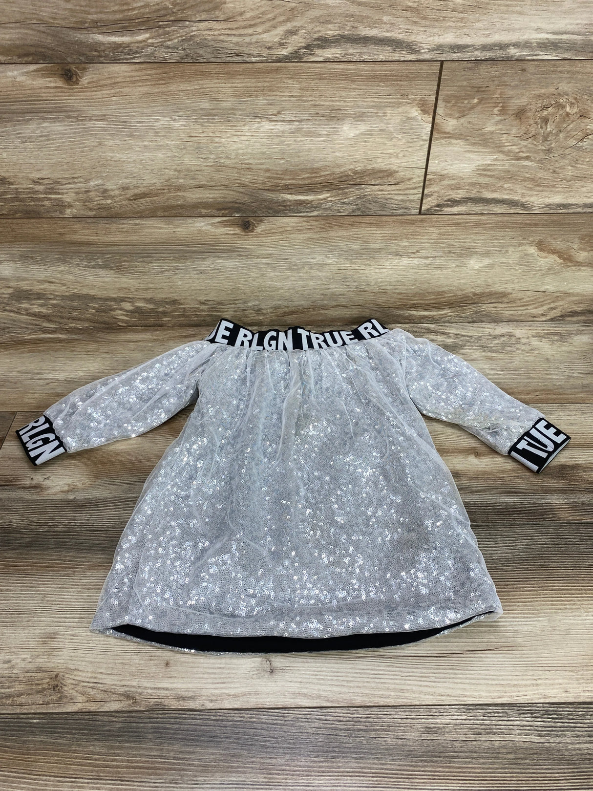 True Religion Sequin Dress Silver sz 2T