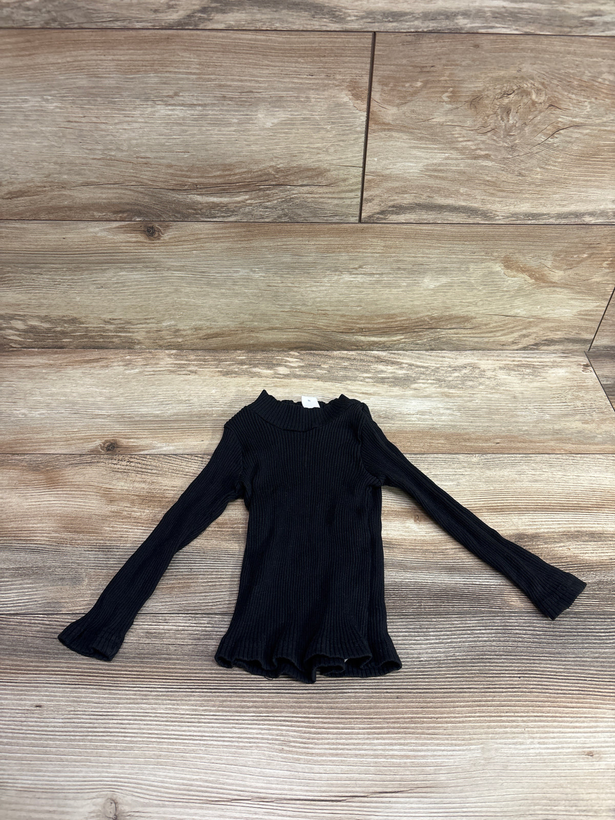 Shein Ribbed Long Sleeve Shirt Black sz 18-24m