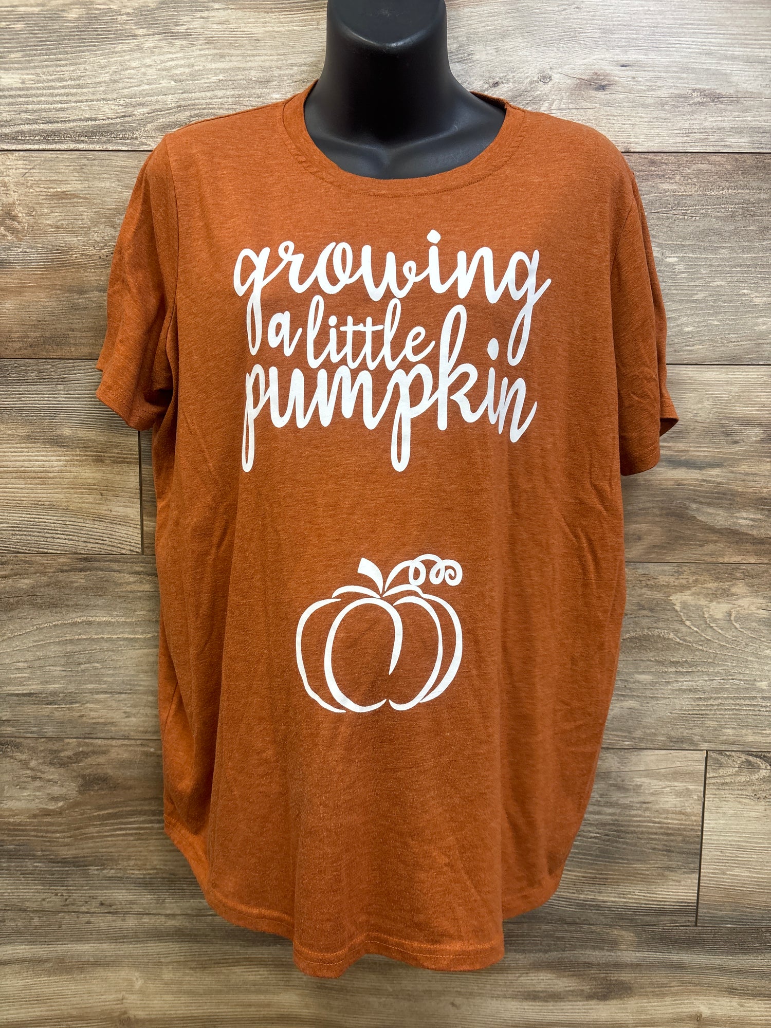 Maternity 'Growing A Little Pumpkin' Shirt Orange sz Medium