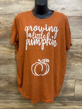 Maternity 'Growing A Little Pumpkin' Shirt Orange sz Medium