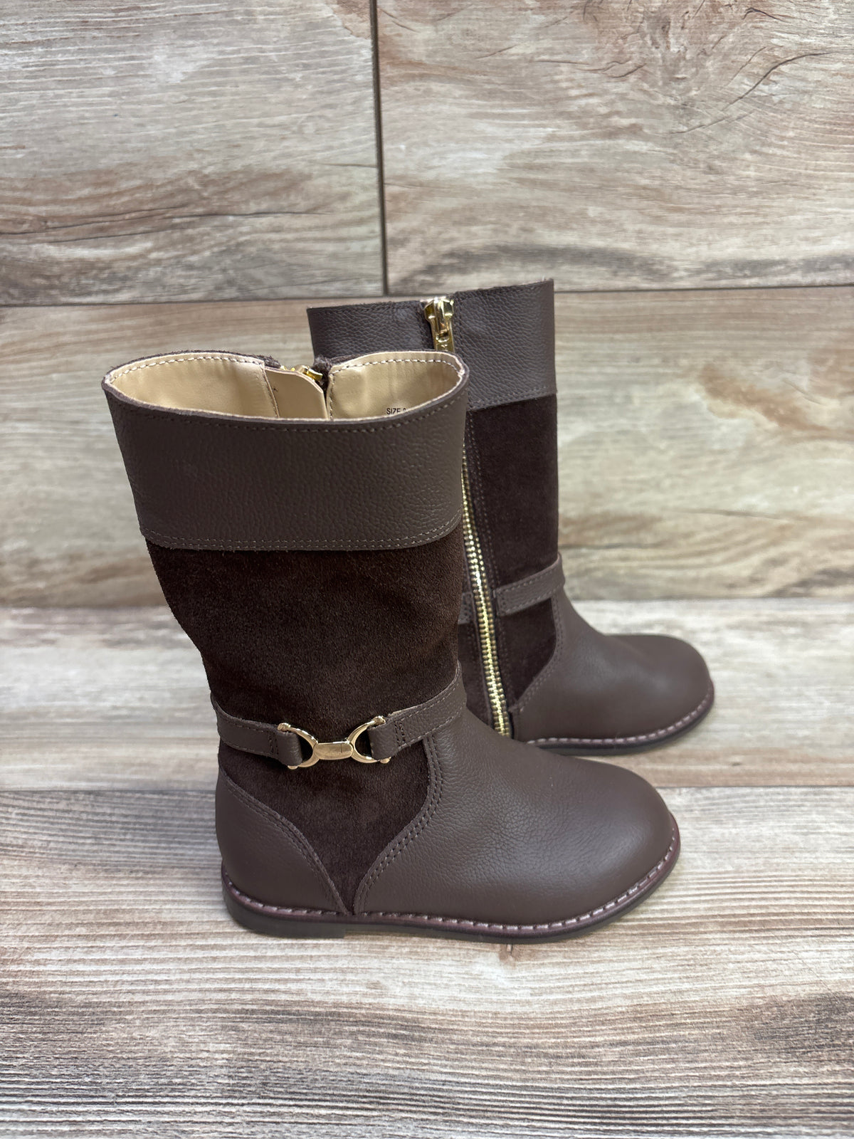 Janie & Jack Riding Boots Brown sz 8c