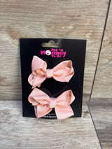 NEW Hair Bows 2pk Peach