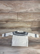 Patterned Pull Over Knit Sweater Cream sz 18m