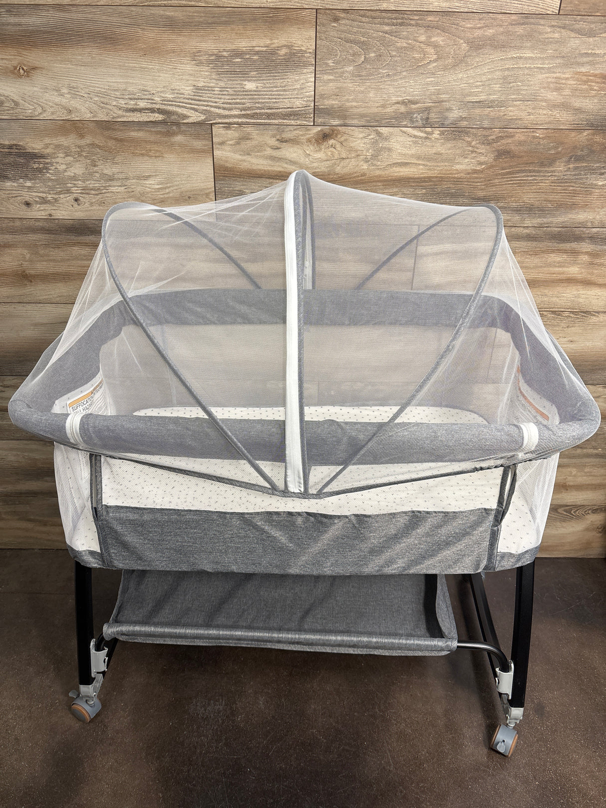Wayfong Baby Bedside Bassinet, Grey