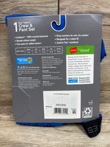 NEW Hanes 2pc Tagless Crew & Pant Set Blue sz XL (18-20)