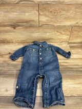 Gap Denim Polo Coverall Blue sz 12-18m