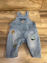Disney Baby Toy Story Denim Overalls Blue sz 3/6m