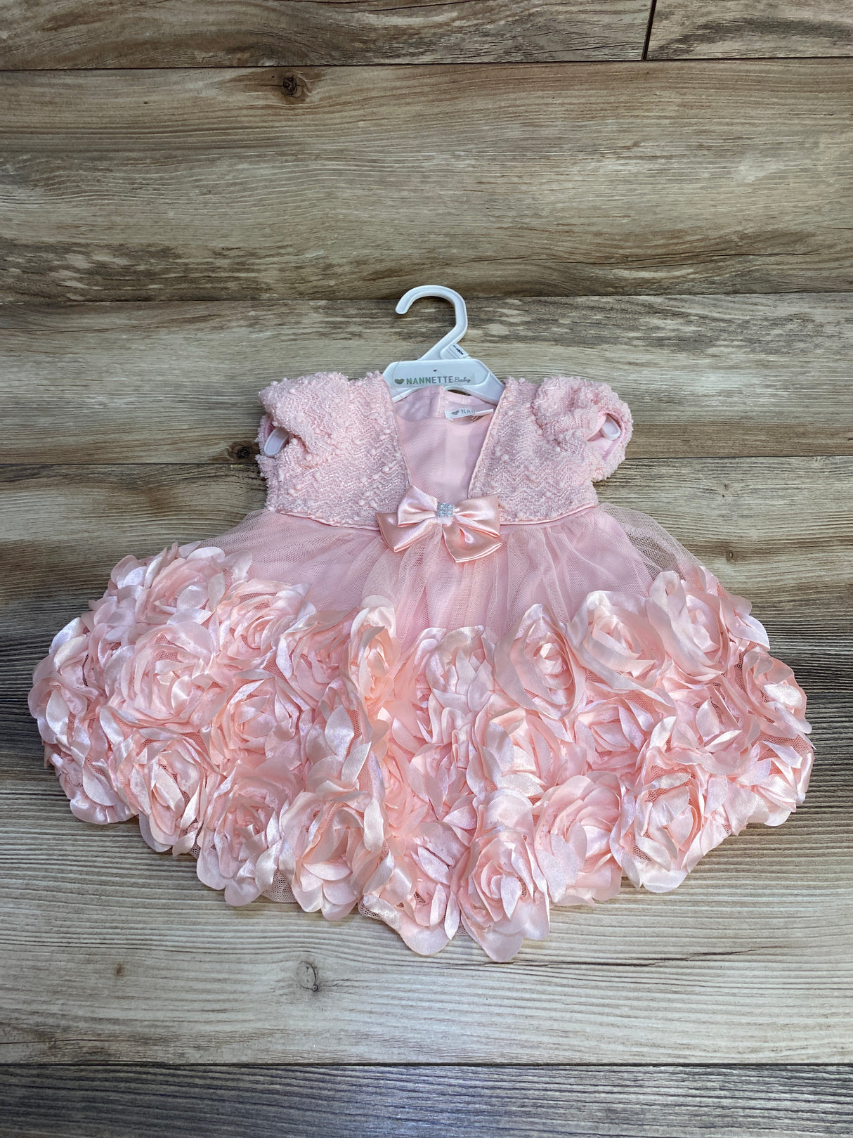 NWoT Nannette Baby 2pc Rosette Dress & Bloomers Pink sz 3-6m