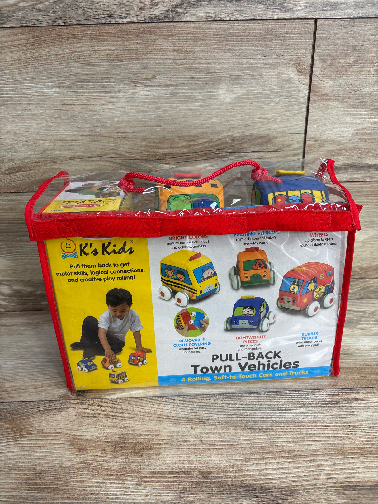 Melissa & Doug K's Kids Pull-Back Town Vehicle Set 4pk