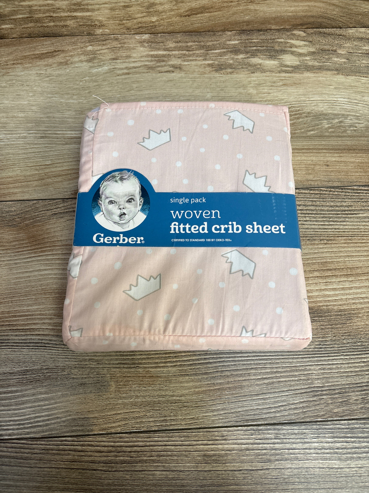 NEW Gerber Fitted Crib Sheet, Princess Crowns Pink