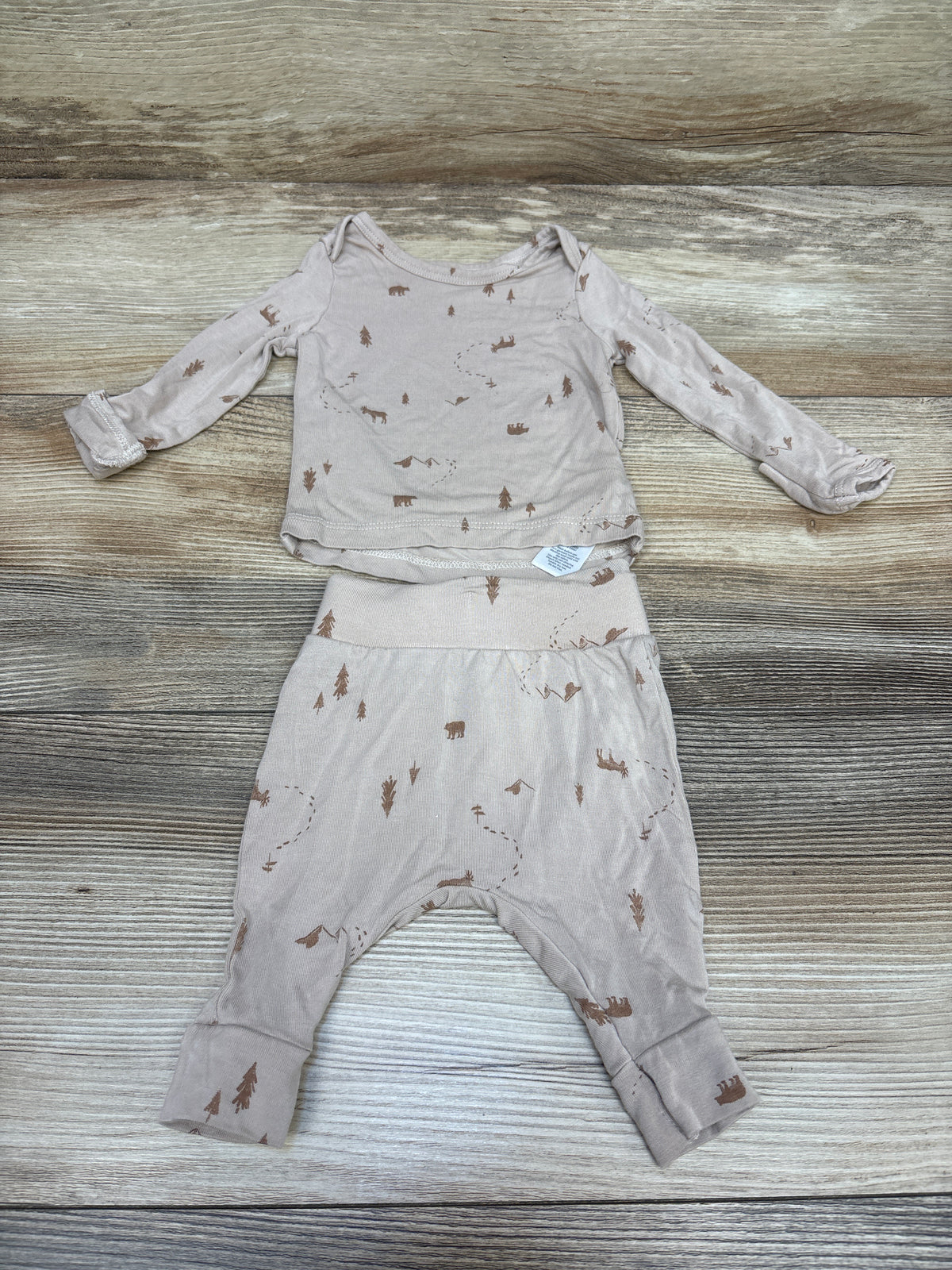 Just One You PurelySoft 2pc Shirt & Pants Set Tan sz Newborn