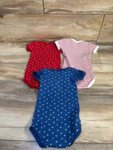 Petit Bateau 3pk Bodysuit Set Red sz 6m