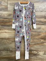 Little Sleepies Cozy Cats Zippy Gray sz 18-24m