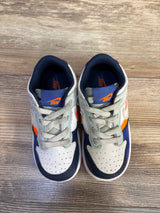 Nike Dunk Low SE TD White Light Silver Midnight Navy Sneakers sz 8c