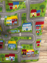 HUAHOO City Street Map Kids' Rug Green 39" x 39"