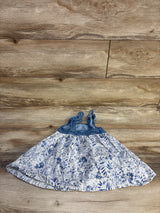 Oshkosh Floral Chambray Dress Blue sz 18m