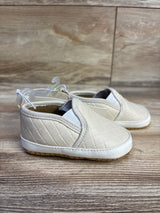 NEW Cat & Jack Woven Slip-On Crib Shoes, Beige sz 4c