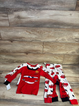 NEW Disney Pixar 4pc Cars Pajama Set Red/White sz 4T