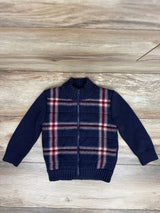Cat & Jack Sherpa Lined Knit Full-Zip Jacket Navy sz 2T