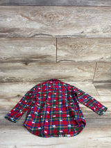 Hatley Plaid Bear Button Down Shirt Red sz 4T