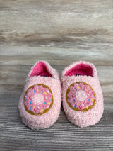 Kensie Girl Sherpa Donut Slippers Pink sz 5/6c