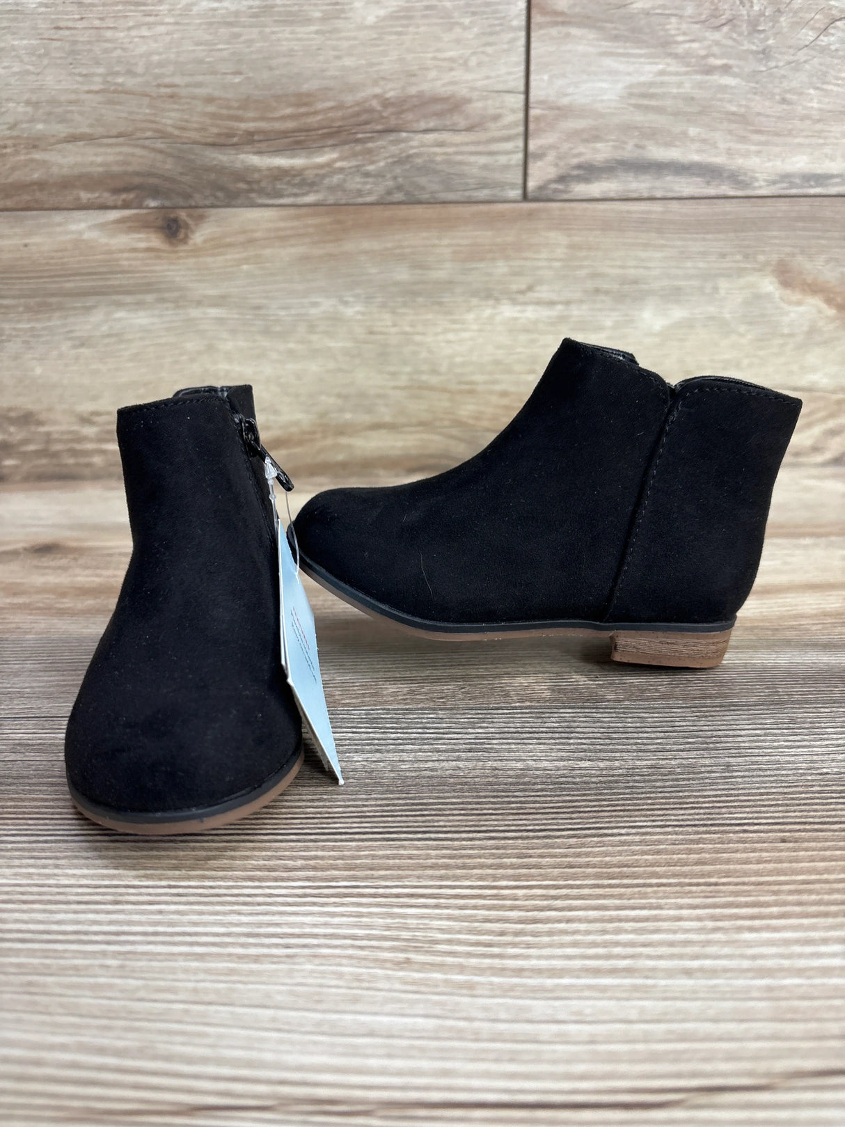 NEW Cat & Jack Penelope Zipper Booties Black sz 8c