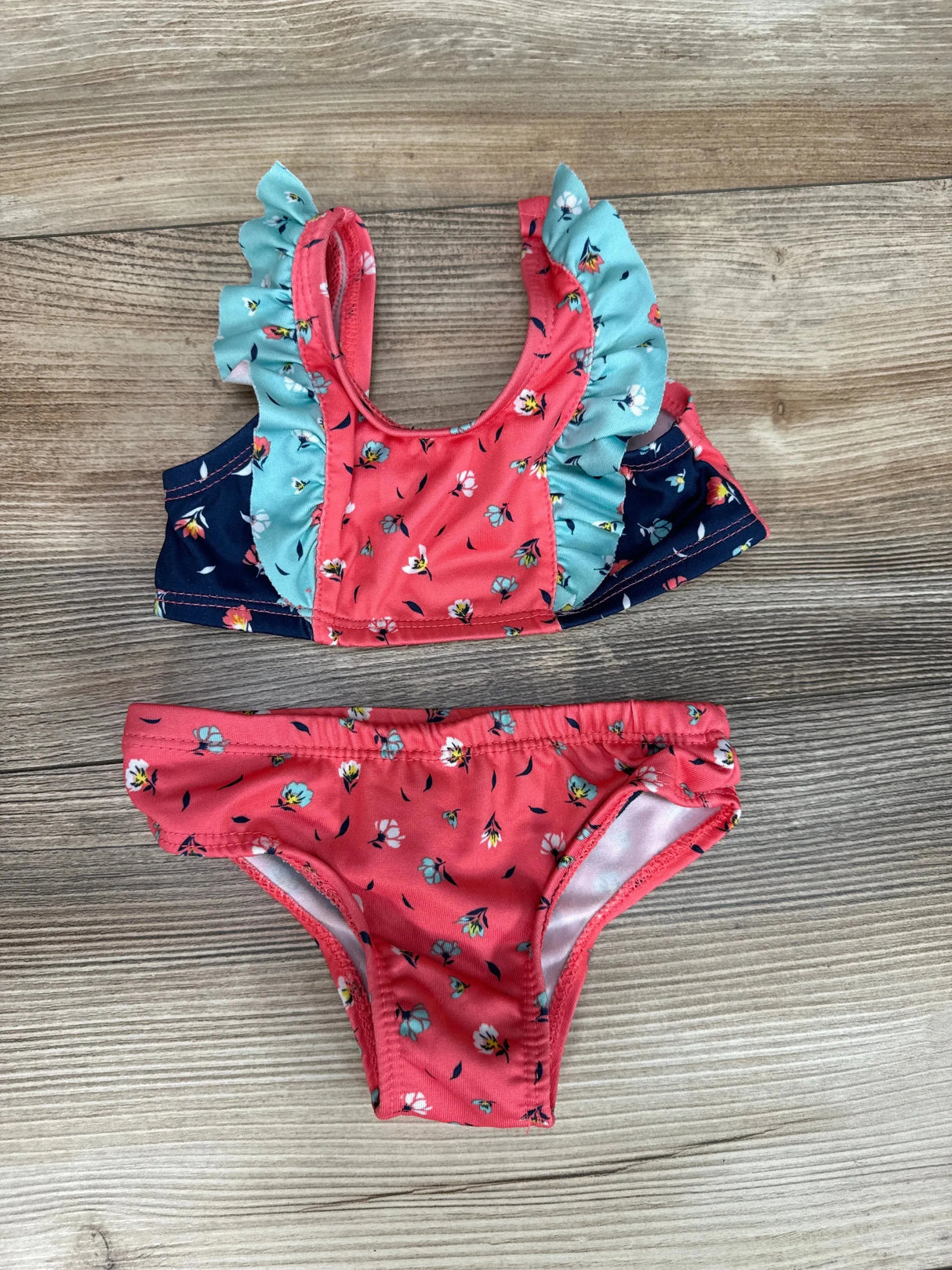 Pink Platinum 2pc Floral Swimsuit Pink sz 18m