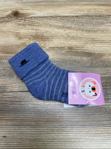 NEW Eocom Thick Warm Wool Crew Socks Blue Sz 1/3T