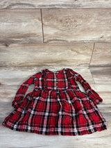 Cat & Jack Plaid Sequence Dress Red sz 2T