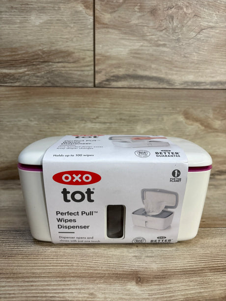OXO Tot Perfect Pull Wipes Dispenser for baby diaper changes, BPA-free, holds 100 wipes
