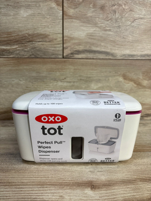 OXO Tot Perfect Pull Wipes Dispenser for baby diaper changes, BPA-free, holds 100 wipes