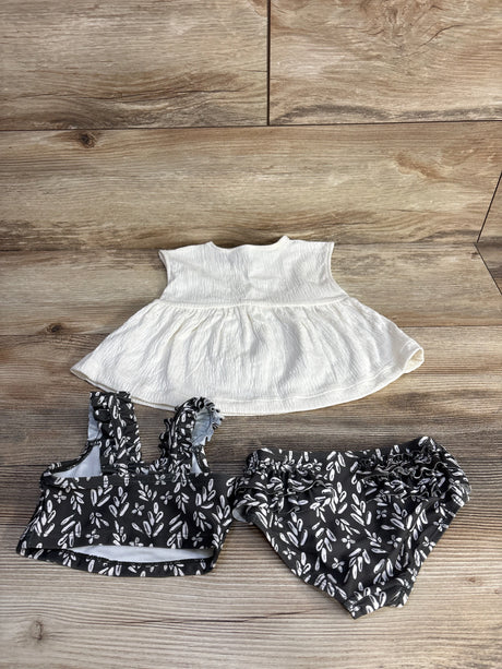 Carter's 3pc Swimsuit Set + Cover Up White sz 9m - Me n Mommy To Be