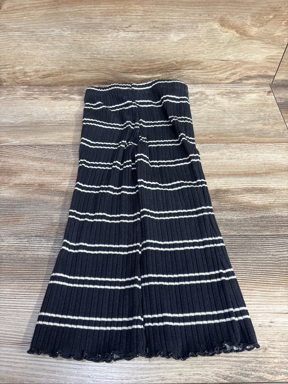 Grayson Mini Ribbed Striped Flare Leggings Grey sz 3T