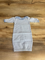 Swing On A Star Striped Light Blue Sleeper Gown sz Preemie