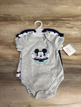 NEW Disney Baby 3pk Mickey Mouse Bodysuit Set Mint sz 6-9m