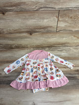Angel Dear Cowboy Bodysuit Dress Western Horses Pink sz 12-18m