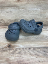 Crocs Toddler Classic Lined Clogs Grey Sz 4c