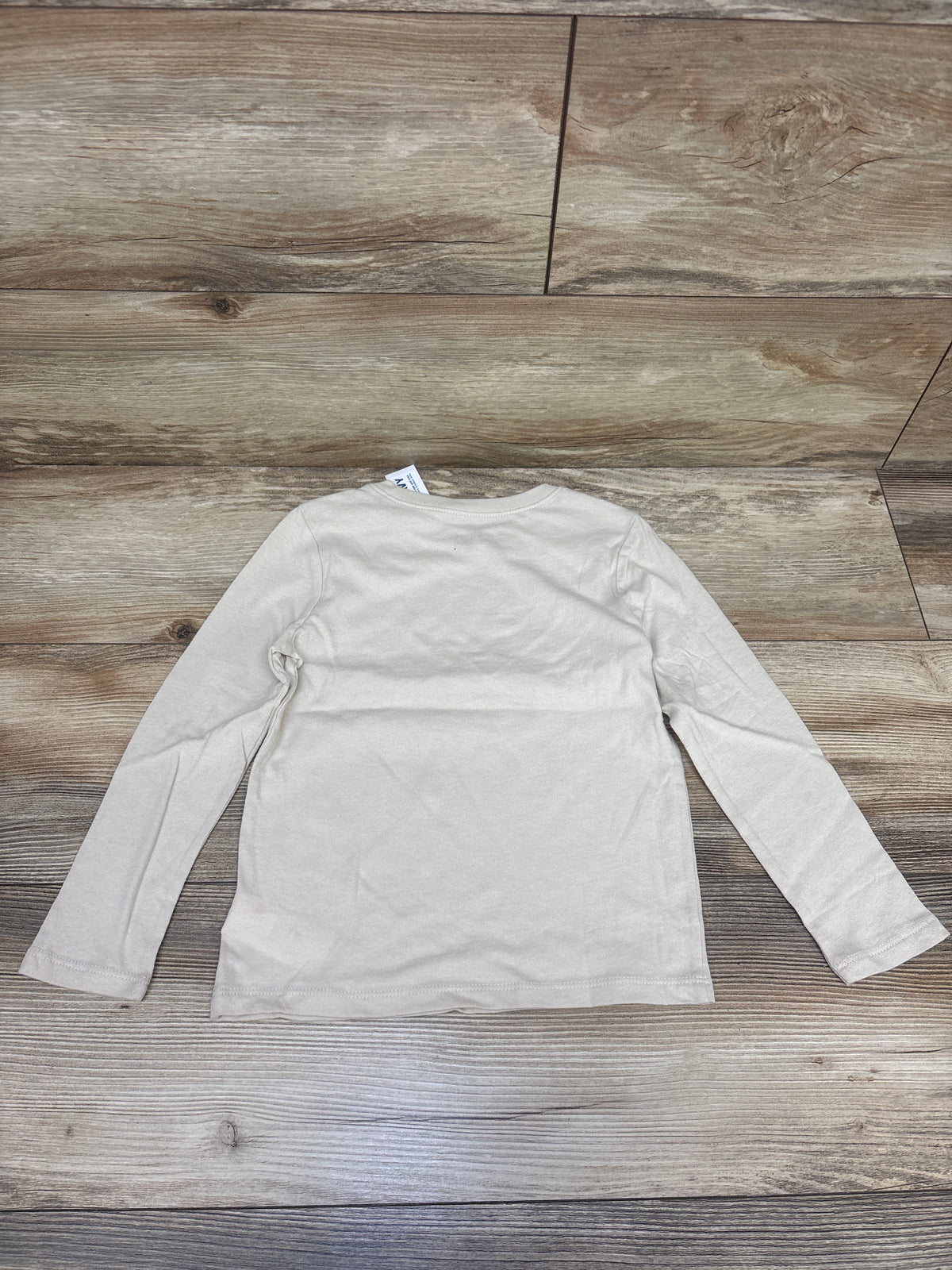 NEW Old Navy 'Too Cute For Coal' Long Sleeve Shirt Beige sz 5T