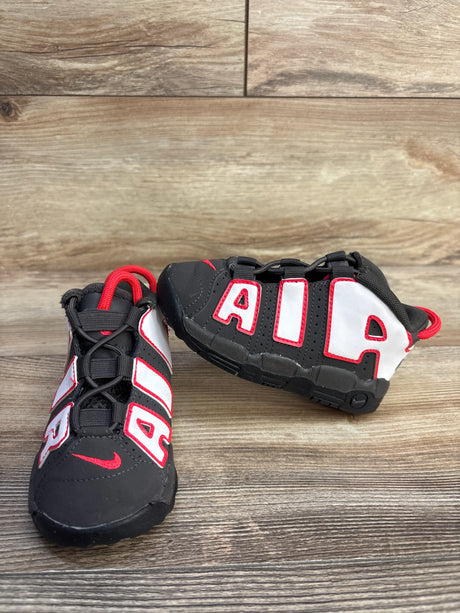 Nike Air More Uptempo TD 'Medium Ash Siren Red White' Sneakers sz 8c - Me n Mommy To Be