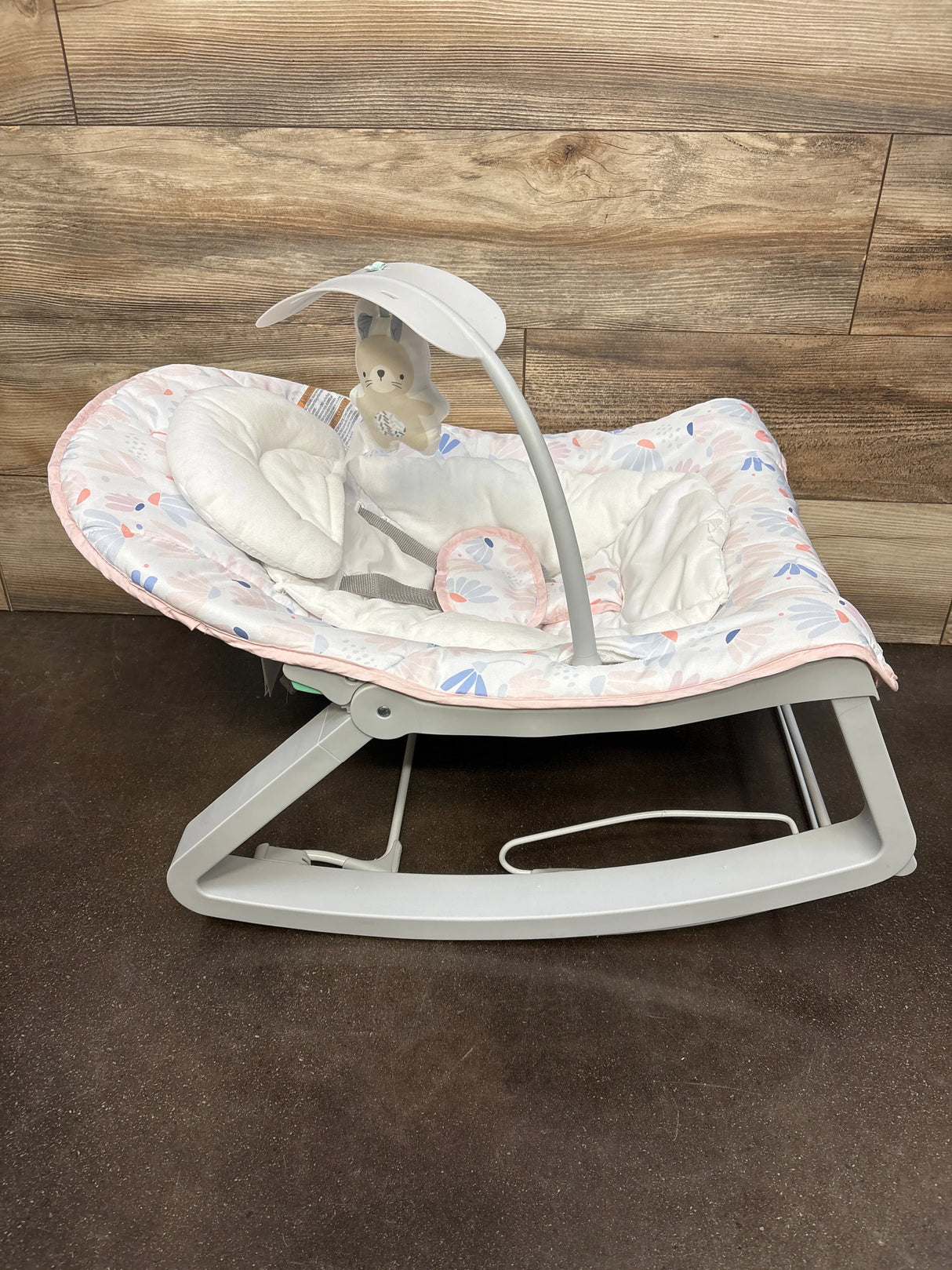 Ingenuity Keep Cozy 3-in-1 Grow with Me Baby Bouncer, Rocker & Toddler Seat Pink Burst - Me n Mommy To Be