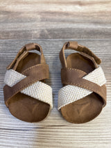 Cross Strap Sandals Brown sz 1/2c