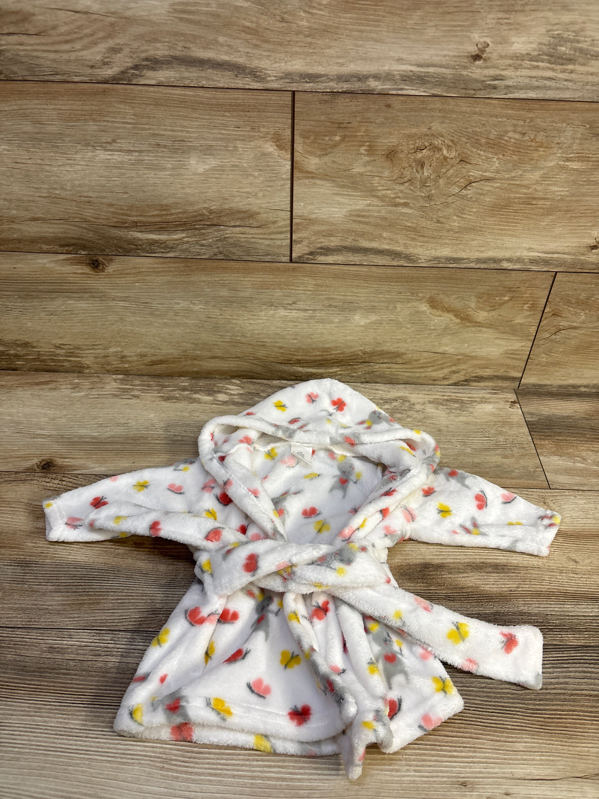 Baby Essentials Hooded Bath Robe White sz 0-9m