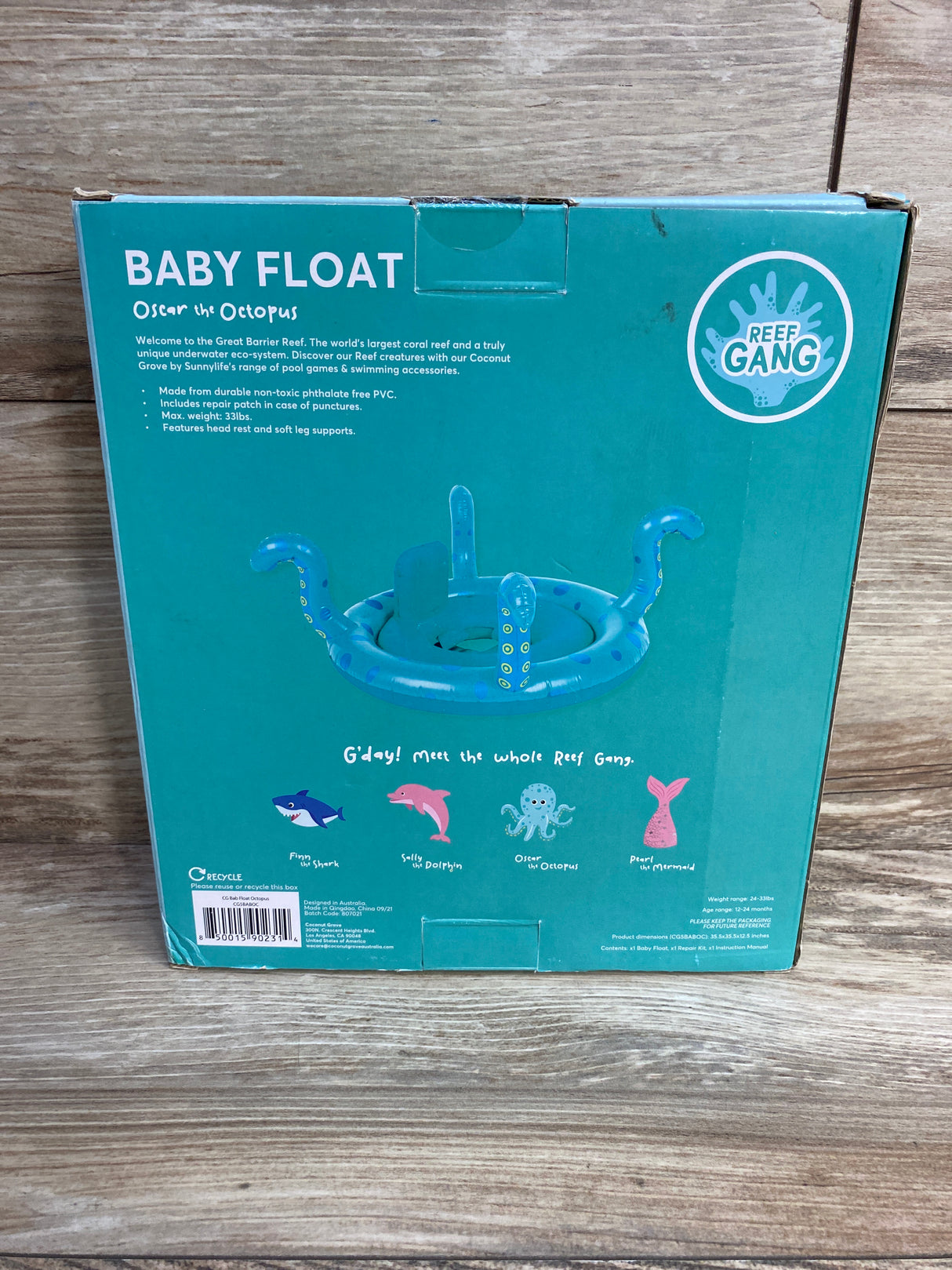 NEW Coconut Grove Baby Float Blue Octopus