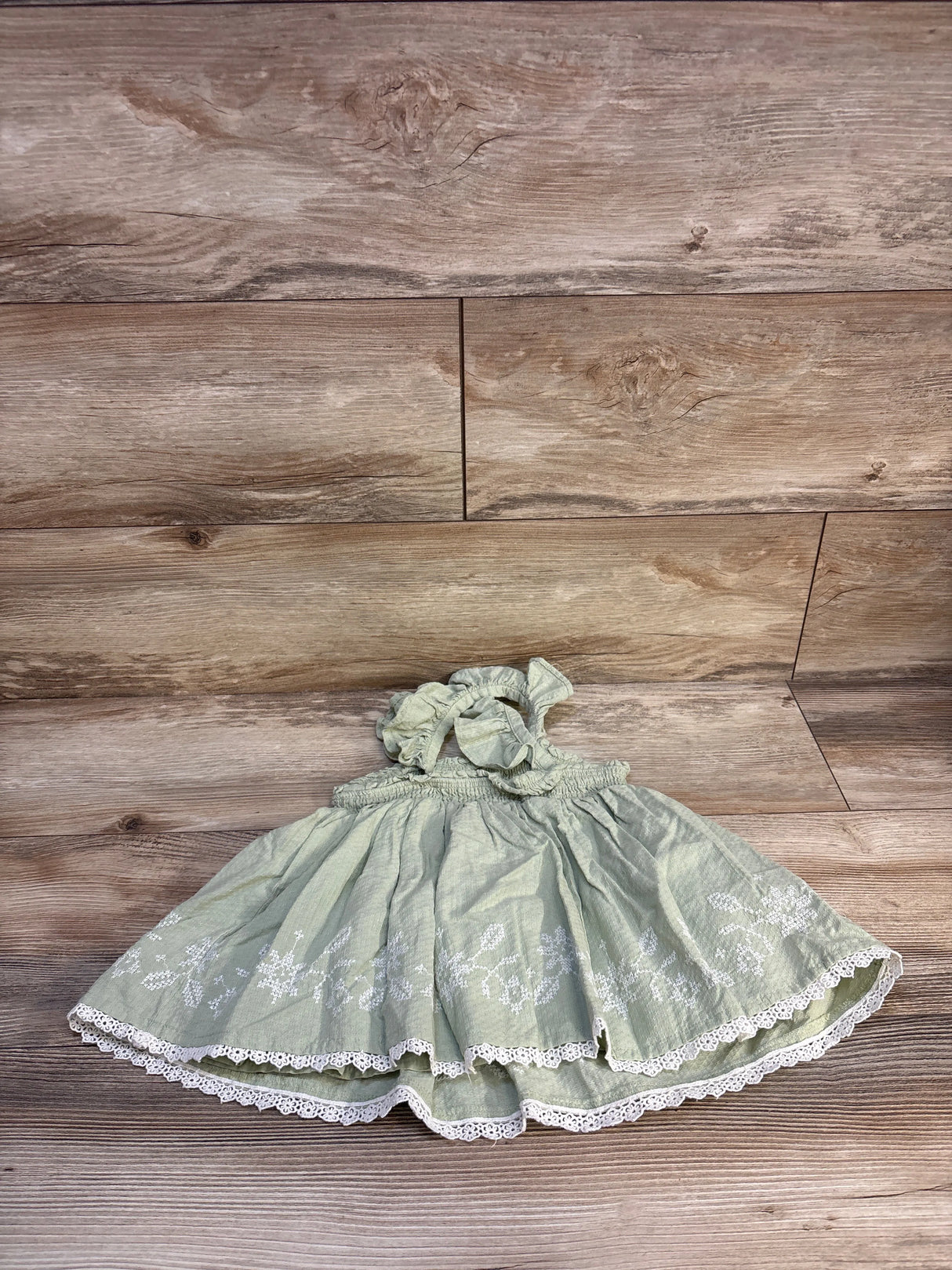 Rachel Zoe Embroidered Dress Green sz 4T