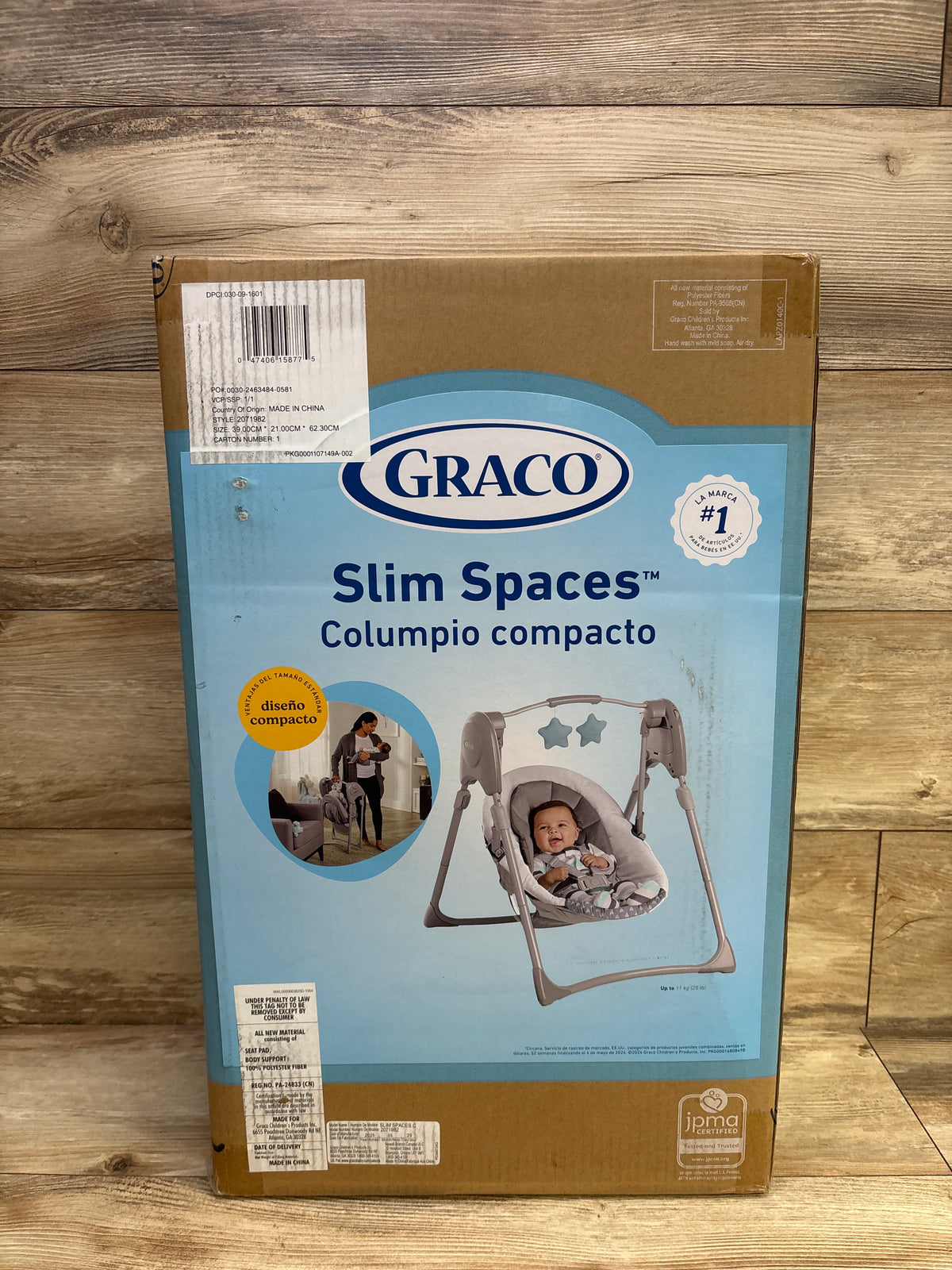 NEW Graco Slim Spaces Compact Baby Swing - Humphry
