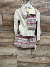 NEW Cynthia Rowley 3pc Knit Sweater, Skirt, & Leg Warmers Ivory sz 2T