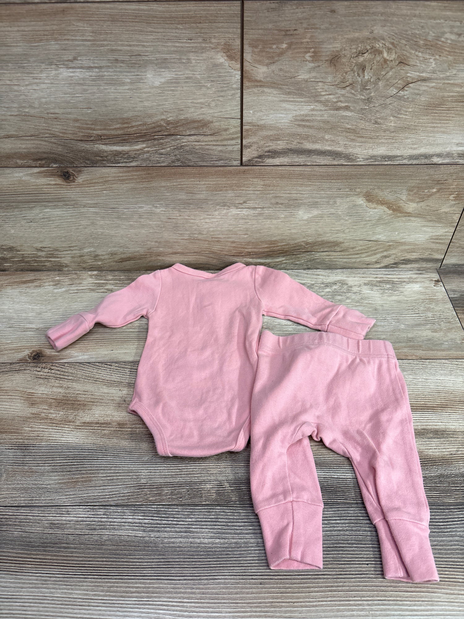 Little One Shop 2pc Henley Bodysuit & Pants Set Pink sz 3m