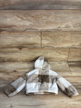 Shein Buffalo Print Plush Pull Over Sweater Brown sz 9-12m