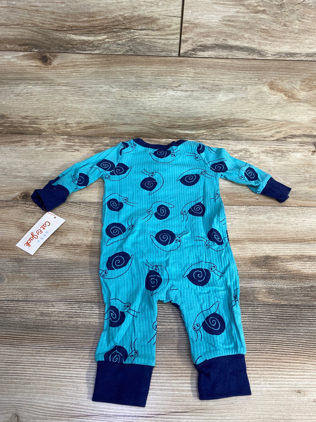 NEW Cat & Jack Snail Ribbed Coverall Blue sz 0-3m