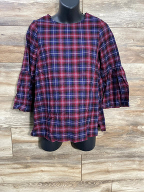 The Nines by Hatch Plaid Top Red sz Small - Me n Mommy To Be